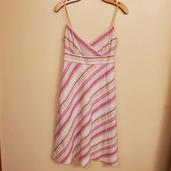 J.CREW Striped Seersucker Dress SIZE 0 - Picture 1 of 8